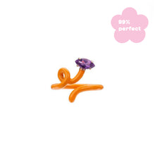 Load image into Gallery viewer, BABY VINE TENDRIL RING IN ORANGE - 99% PERFECT
