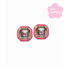 Load image into Gallery viewer, CANDY OCTAGON EARRINGS IN HOT PINK- 99% PERFECT
