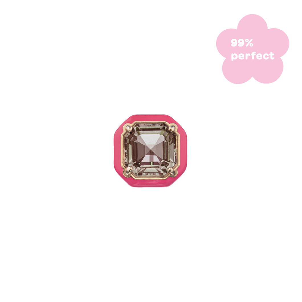 CANDY OCTAGON SINGLE EARRING IN HOT PINK- 99% PERFECT (Copy)