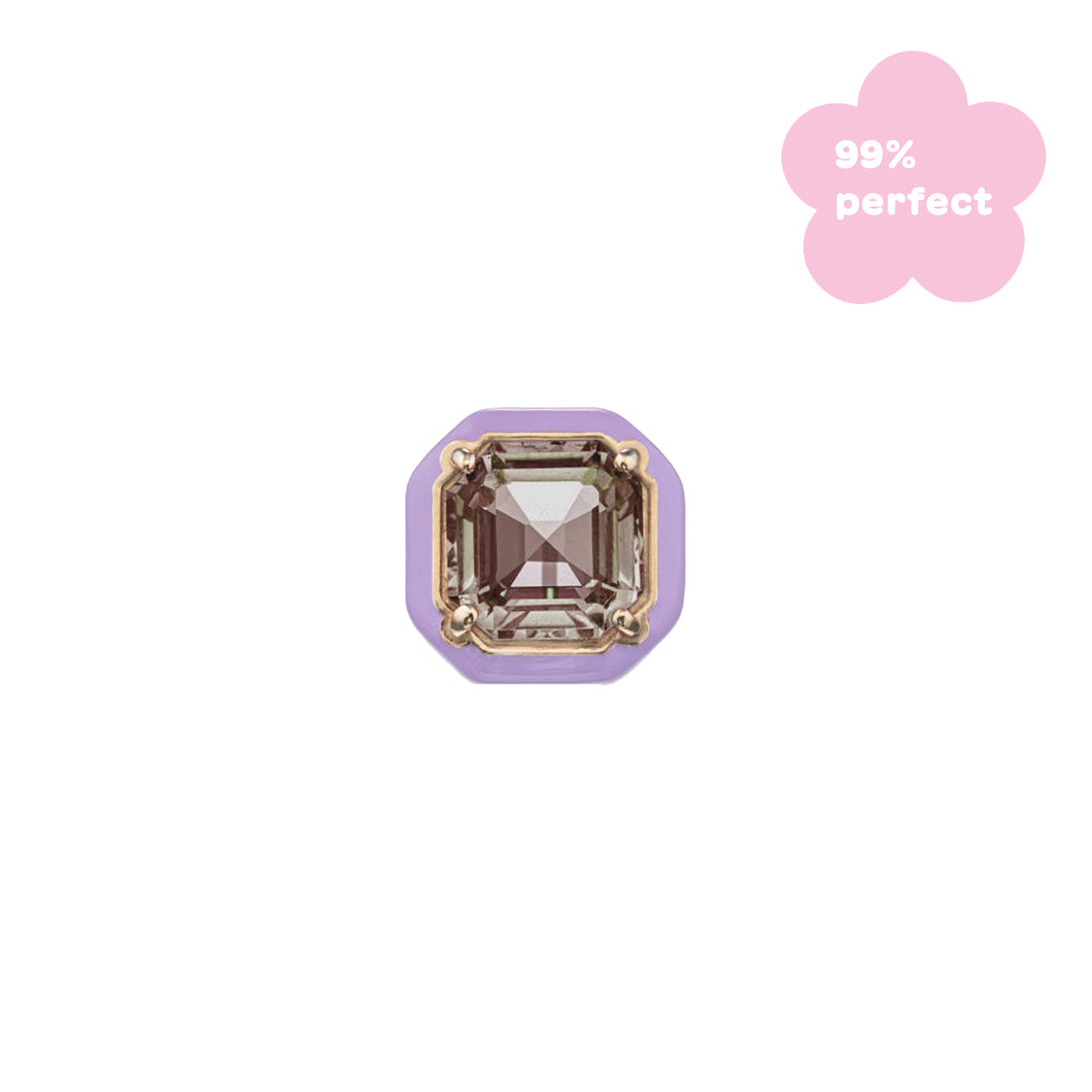 CANDY OCTAGON SINGLE EARRING IN LAVENDER