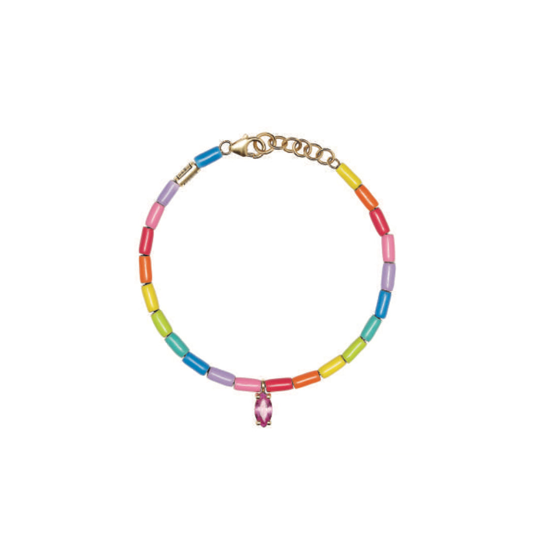 TUBINI BRACELET MULTICOLOR WITH PINK SAPPHIRE