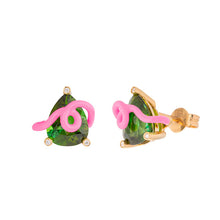 Load image into Gallery viewer, RAVEN EARRINGS IN CANDY ROSE WITH TOURMALINE
