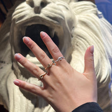 Load image into Gallery viewer, WAVE STACKING RING ~ IN WHITE
