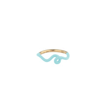 Load image into Gallery viewer, WAVE STACKING RING ~ IN BLUE IRIS
