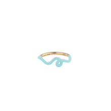 Load image into Gallery viewer, WAVE STACKING RING ~ IN BLUE IRIS
