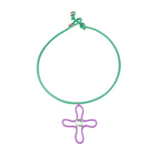 Load image into Gallery viewer, POP CHOKER WITH LUCKY FLOWER PENDANT IN WISTERIA
