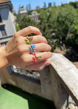 Load image into Gallery viewer, BABY VINE TENDRIL RING IN HOT PINK - 99% PERFECT

