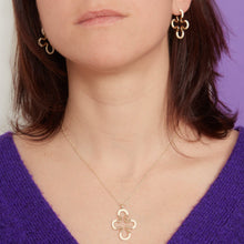 Load image into Gallery viewer, B FLORAL EARRINGS GOLD AND PANNA
