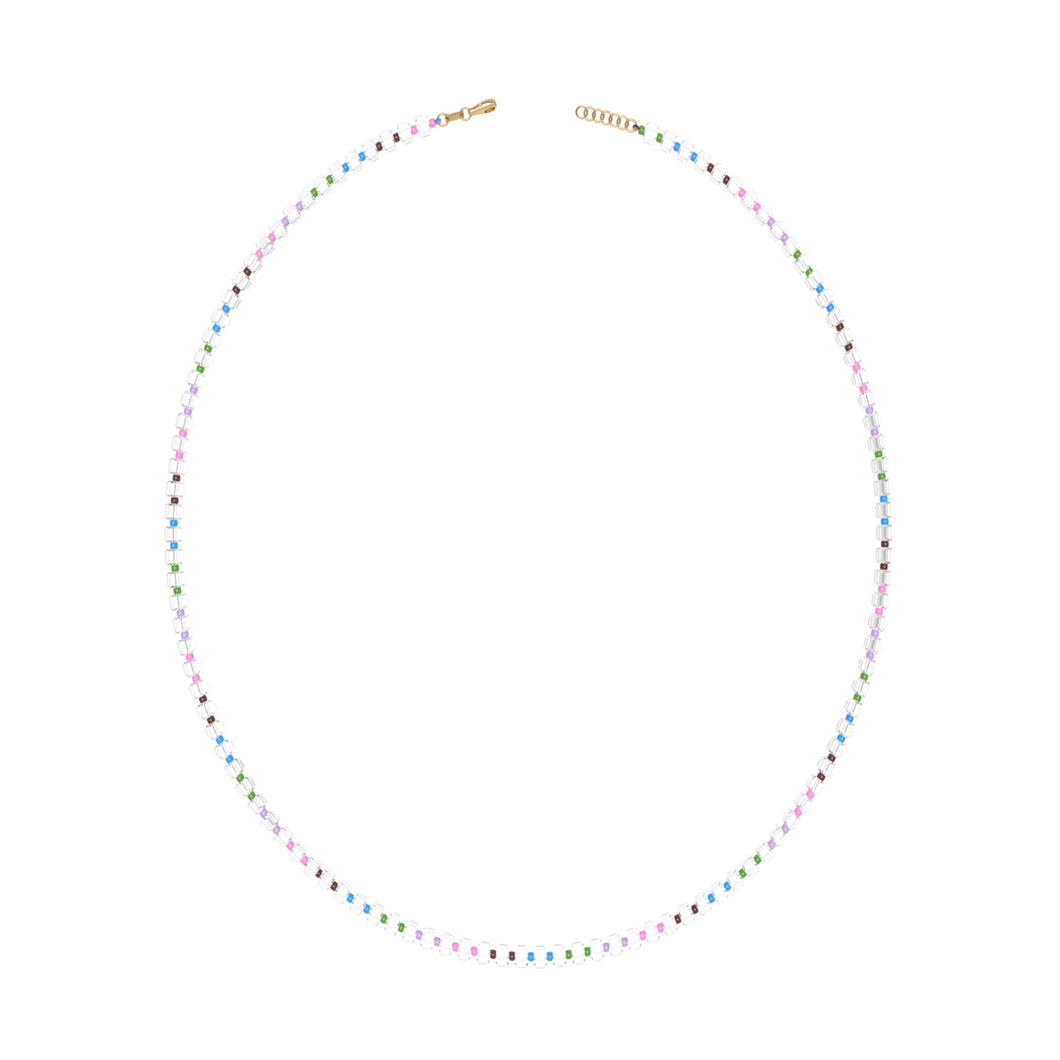 B MULTI BEADED SUPER LONG NECKLACE