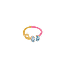 Load image into Gallery viewer, DOUBLE B VINE RING IN YELLOW AND PINK
