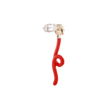 Load image into Gallery viewer, GROOVY SINGLE EARRING IN RED
