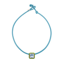 Load image into Gallery viewer, POP CHOKER WITH SQUARE IN CANDY SETTING IN PISTACCHIO
