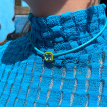 Load image into Gallery viewer, POP CHOKER WITH SQUARE IN CANDY SETTING IN PISTACCHIO
