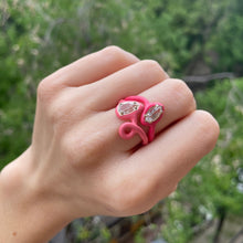 Load image into Gallery viewer, CAN YOU DIG IT? STACKING RING IN HOT PINK
