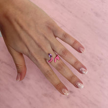 Load image into Gallery viewer, BABY VINE TENDRIL RING IN BUBBLEGUM - 99% PERFECT
