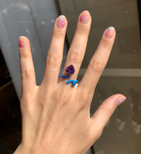 Load image into Gallery viewer, HEART TENDRIL RING IN TURQUOISE
