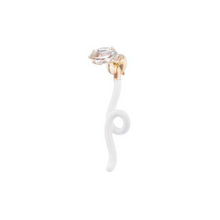 Load image into Gallery viewer, GROOVY SINGLE EARRING IN WHITE
