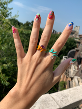 Load image into Gallery viewer, BABY VINE TENDRIL RING IN ORANGE - 99% PERFECT
