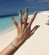 Load image into Gallery viewer, VINE WRAPPED COCKTAIL RING IN ORANGE
