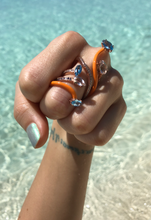 Load image into Gallery viewer, VINE WRAPPED COCKTAIL RING IN ORANGE
