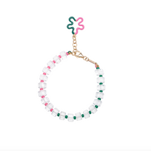 Load image into Gallery viewer, B BEADED BRACELET IN PINK AND GREEN
