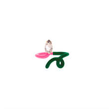 Load image into Gallery viewer, B VINE RING IN PINK AND GREEN
