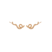 Load image into Gallery viewer, SHORT WAVE EARRINGS IN &#39;DIAMANTATO&#39; GOLD
