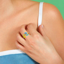 Load image into Gallery viewer, TETRADIC RING IN GREEN BLUES
