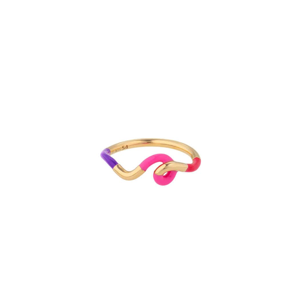 MULTI FREQUENCY RING IN PURPLE PINKS