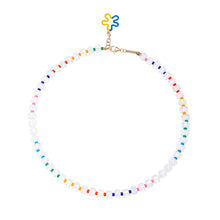 Load image into Gallery viewer, B MULTI BEADED NECKLACE YELLOW AND BLUE
