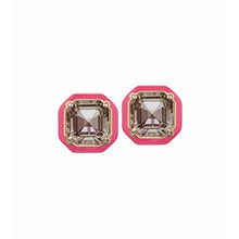 Load image into Gallery viewer, CANDY OCTAGON EARRINGS IN HOT PINK
