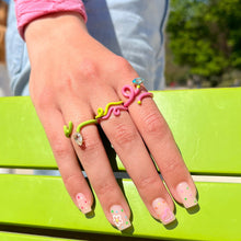 Load image into Gallery viewer, GREEN WAVE STACKING RING - 99% PERFECT
